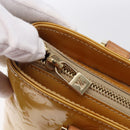 LOUIS VUITTON Monogram Vernis Houston Hand Bag Beige M91004 LV Auth th5476-16