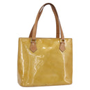 LOUIS VUITTON Monogram Vernis Houston Hand Bag Beige M91004 LV Auth th5476-1
