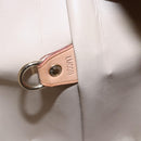 LOUIS VUITTON Monogram Vernis Houston Hand Bag Beige M91004 LV Auth th5476-23