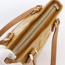LOUIS VUITTON Monogram Vernis Houston Hand Bag Beige M91004 LV Auth th5476-6