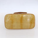 LOUIS VUITTON Monogram Vernis Houston Hand Bag Beige M91004 LV Auth th5476-9