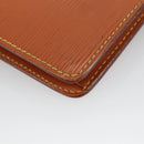 LOUIS VUITTON Epi Pochette Homme Bag Brown Zipangu Gold M52528 LV Auth th5481-16