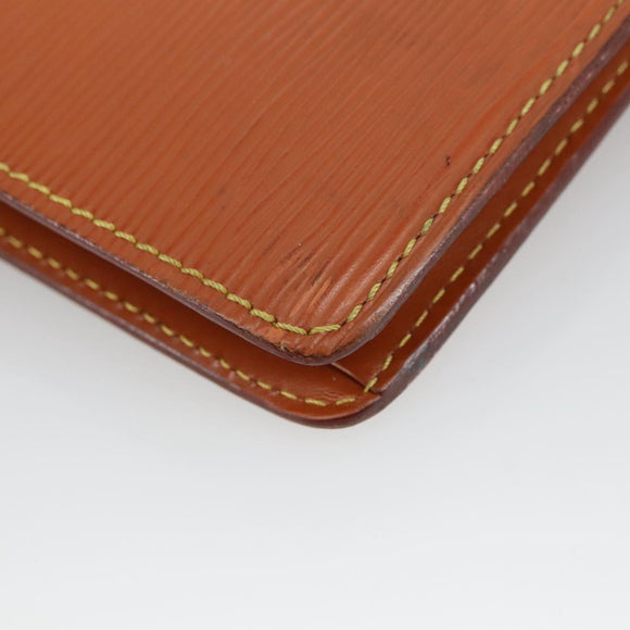 LOUIS VUITTON Epi Pochette Homme Bag Brown Zipangu Gold M52528 LV Auth th5481