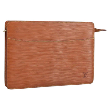 LOUIS VUITTON Epi Pochette Homme Bag Brown Zipangu Gold M52528 LV Auth th5481