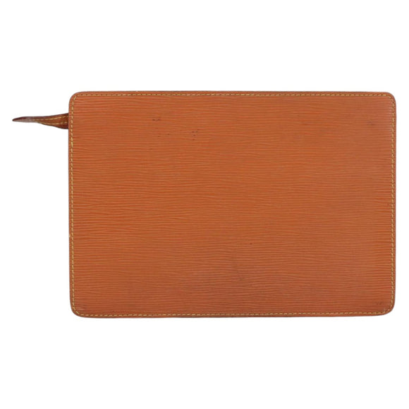 LOUIS VUITTON Epi Pochette Homme Bag Brown Zipangu Gold M52528 LV Auth th5481