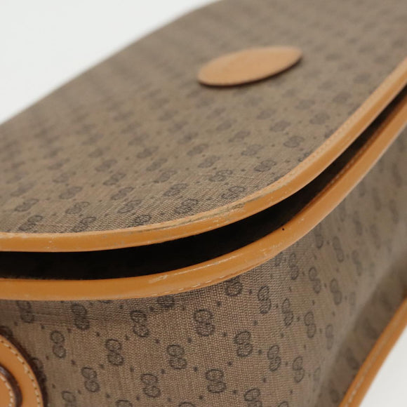 GUCCI Micro GG Supreme Shoulder Bag PVC Beige Gold 001 104 0915 Auth th5490