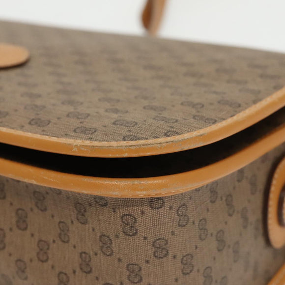 GUCCI Micro GG Supreme Shoulder Bag PVC Beige Gold 001 104 0915 Auth th5490