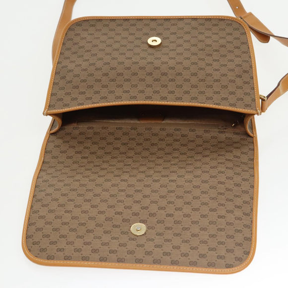 GUCCI Micro GG Supreme Shoulder Bag PVC Beige Gold 001 104 0915 Auth th5490