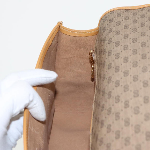 GUCCI Micro GG Supreme Shoulder Bag PVC Beige Gold 001 104 0915 Auth th5490