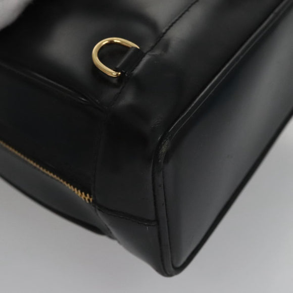 GUCCI Bamboo Body Bag Patent leather Black Gold 003 3444 0127 Auth th5494