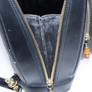 GUCCI Bamboo Body Bag Patent leather Black Gold 003 3444 0127 Auth th5494-25