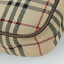 BURBERRY Nova Check Shoulder Bag Canvas Beige Auth th5516-15