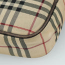 BURBERRY Nova Check Shoulder Bag Canvas Beige Auth th5516-16