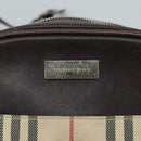 BURBERRY Nova Check Shoulder Bag Canvas Beige Auth th5516-17