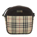 BURBERRY Nova Check Shoulder Bag Canvas Beige Auth th5516-13