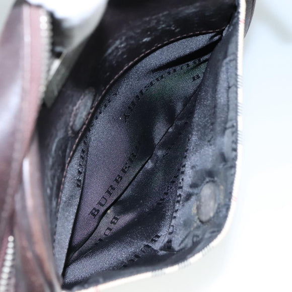 BURBERRY Nova Check Shoulder Bag Canvas Beige Auth th5516