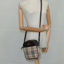 BURBERRY Nova Check Shoulder Bag Canvas Beige Auth th5516-21