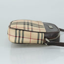 BURBERRY Nova Check Shoulder Bag Canvas Beige Auth th5516-3