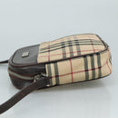 BURBERRY Nova Check Shoulder Bag Canvas Beige Auth th5516-4