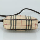 BURBERRY Nova Check Shoulder Bag Canvas Beige Auth th5516-5