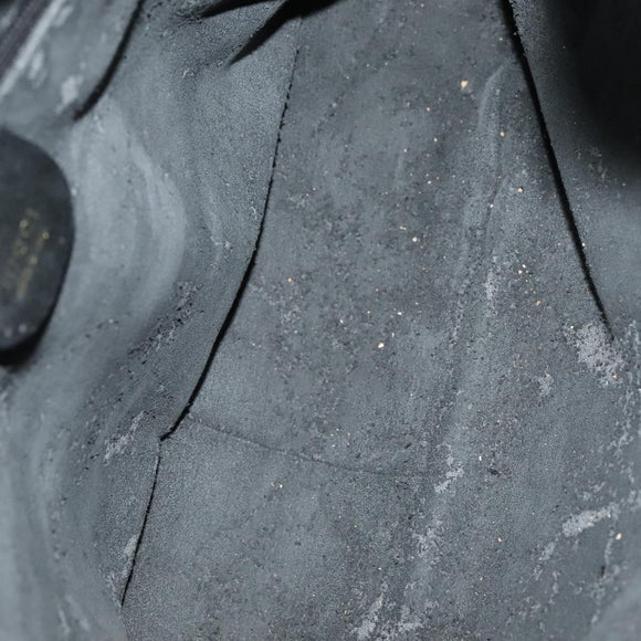 GUCCI Bamboo Hand Bag Leather 2way Black Gold 001 1705 1638 Auth th5549