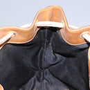 FENDI Pecan Canvas Shoulder Bag PVC Leather Brown Auth th5553-19