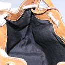 FENDI Pecan Canvas Shoulder Bag PVC Leather Brown Auth th5553-20