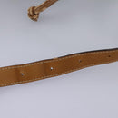 FENDI Pecan Canvas Shoulder Bag PVC Leather Brown Auth th5553-8