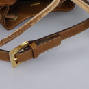 FENDI Pecan Canvas Shoulder Bag PVC Leather Brown Auth th5553-9