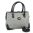 GUCCI Micro GG Supreme Hand Bag PVC 2way Navy Gold 002 58 0033 Auth th5567-1