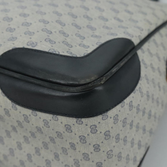 GUCCI Micro GG Supreme Hand Bag PVC 2way Navy Gold 002 58 0033 Auth th5567