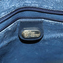 GUCCI Micro GG Supreme Hand Bag PVC 2way Navy Gold 002 58 0033 Auth th5567-19