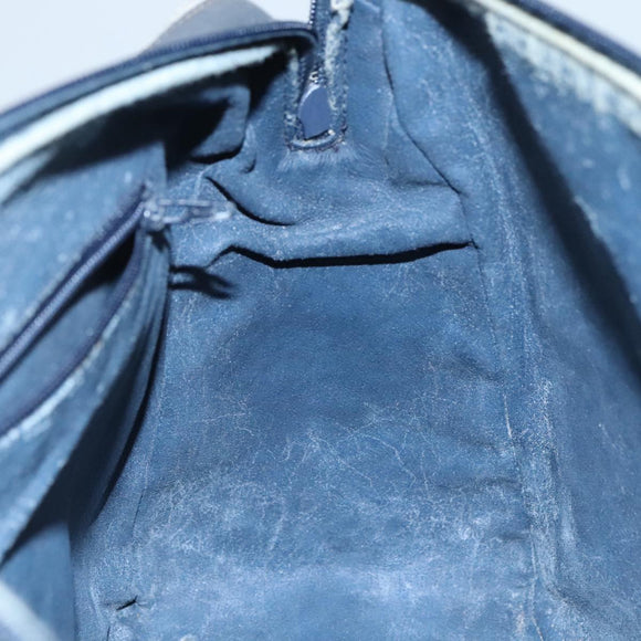 GUCCI Micro GG Supreme Hand Bag PVC 2way Navy Gold 002 58 0033 Auth th5567