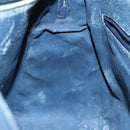 GUCCI Micro GG Supreme Hand Bag PVC 2way Navy Gold 002 58 0033 Auth th5567-21