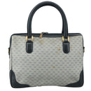 GUCCI Micro GG Supreme Hand Bag PVC 2way Navy Gold 002 58 0033 Auth th5567-2