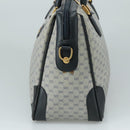 GUCCI Micro GG Supreme Hand Bag PVC 2way Navy Gold 002 58 0033 Auth th5567-4