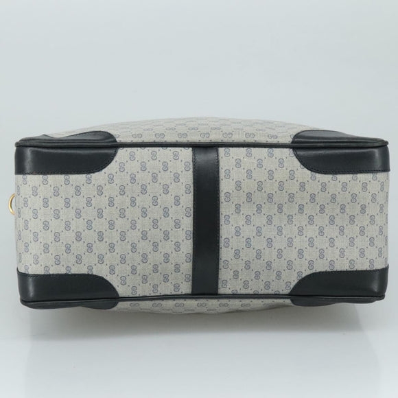 GUCCI Micro GG Supreme Hand Bag PVC 2way Navy Gold 002 58 0033 Auth th5567