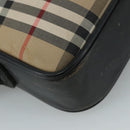 Burberrys Nova Check Shoulder Bag Canvas Beige Auth th5571-14
