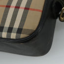 Burberrys Nova Check Shoulder Bag Canvas Beige Auth th5571-15