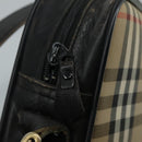 Burberrys Nova Check Shoulder Bag Canvas Beige Auth th5571-10