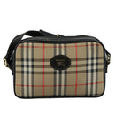 Burberrys Nova Check Shoulder Bag Canvas Beige Auth th5571-13