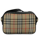 Burberrys Nova Check Shoulder Bag Canvas Beige Auth th5571-2