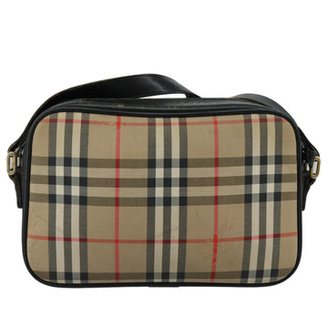 Burberrys Nova Check Shoulder Bag Canvas Beige Auth th5571 - 0