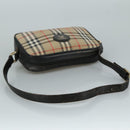 Burberrys Nova Check Shoulder Bag Canvas Beige Auth th5571-7