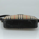 Burberrys Nova Check Shoulder Bag Canvas Beige Auth th5571-5