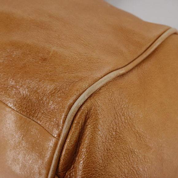 Chloe Etel Hand Bag Leather Brown Gold Auth th5573