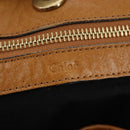 Chloe Etel Hand Bag Leather Brown Gold Auth th5573-17
