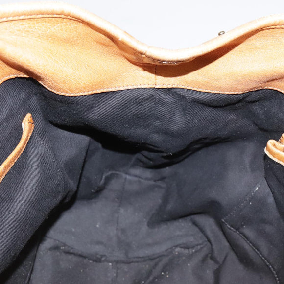 Chloe Etel Hand Bag Leather Brown Gold Auth th5573