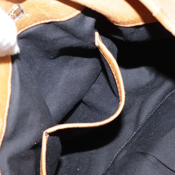 Chloe Etel Hand Bag Leather Brown Gold Auth th5573