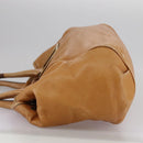 Chloe Etel Hand Bag Leather Brown Gold Auth th5573-3